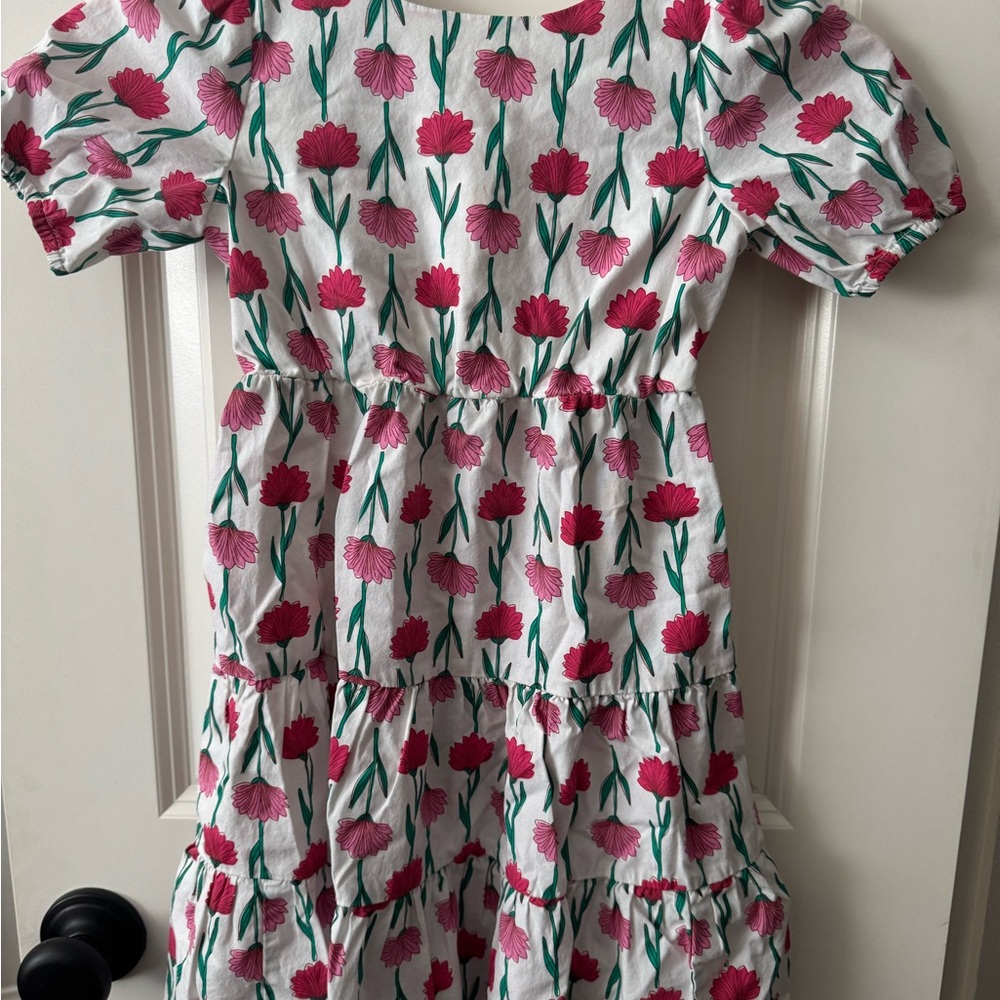 Crewcuts Pink and White Floral Kids Dress